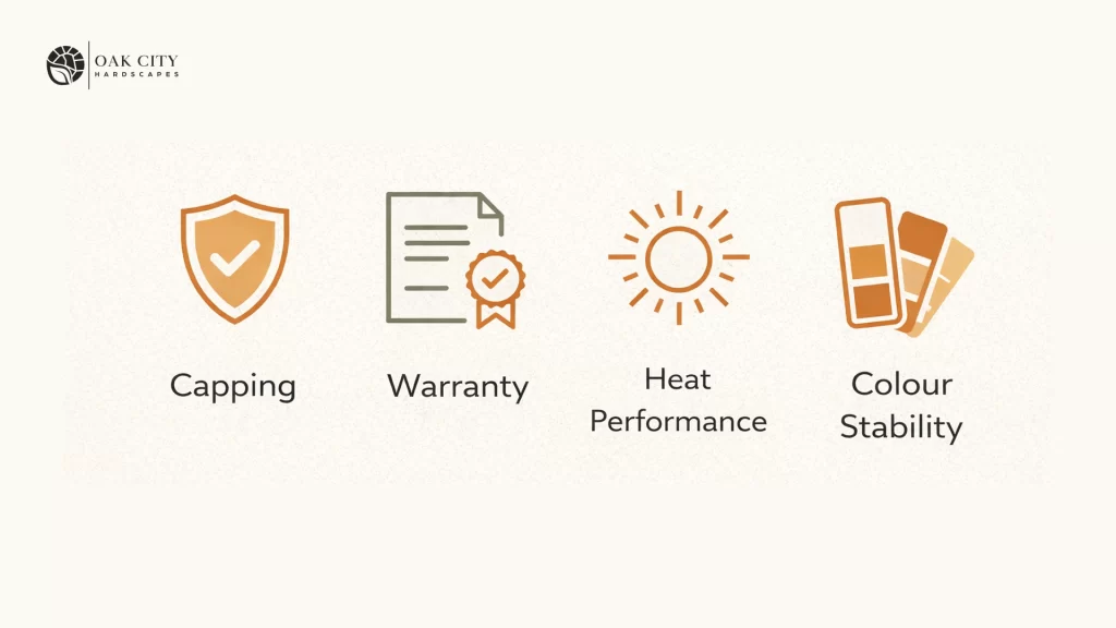 Four criteria for choosing composite decking: capping, warranty, heat performance, colour stability